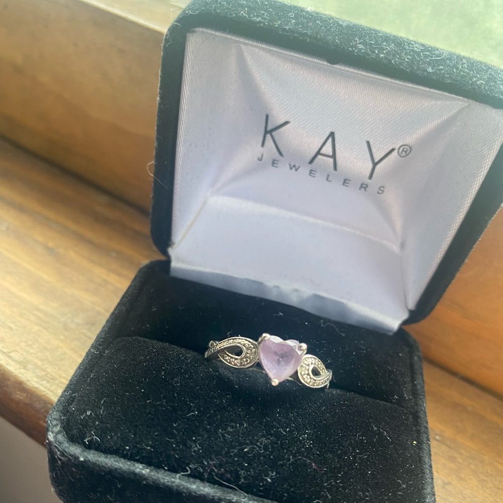Amethyst heart ring from Kay Jewelers